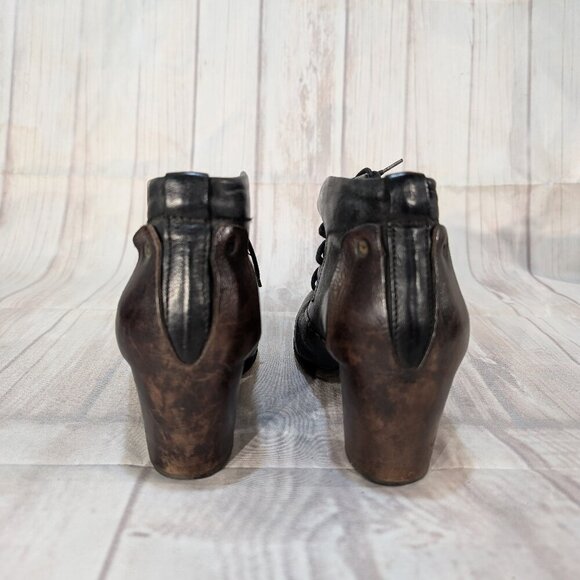 AS 98 2nd Step Black Leather Lace-Up Ankle Boots Size 37 - Picture 2 of 13